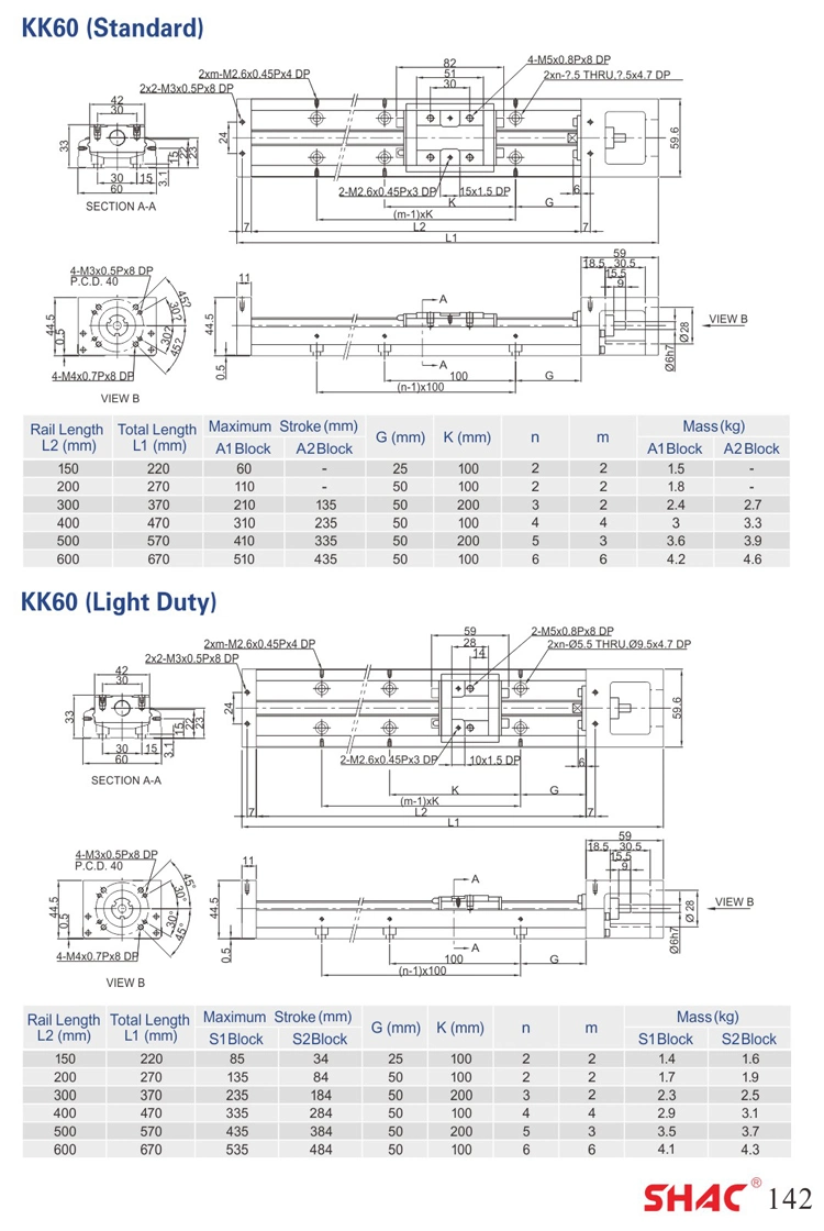 High Precison Linear Stages Kk86 for CNC Machine From China Large Factory Shac